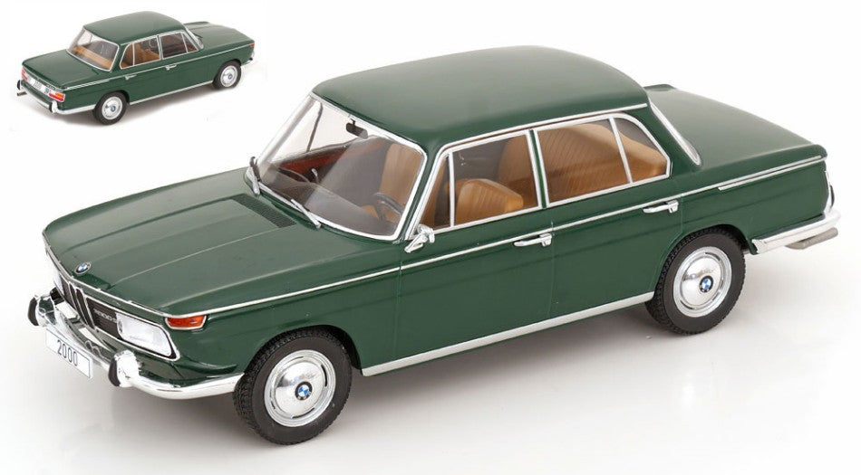 BMW 2000 (TYP 121) 1966 DARK GREEN 1:18 - ModelCarGroup - MCG18542