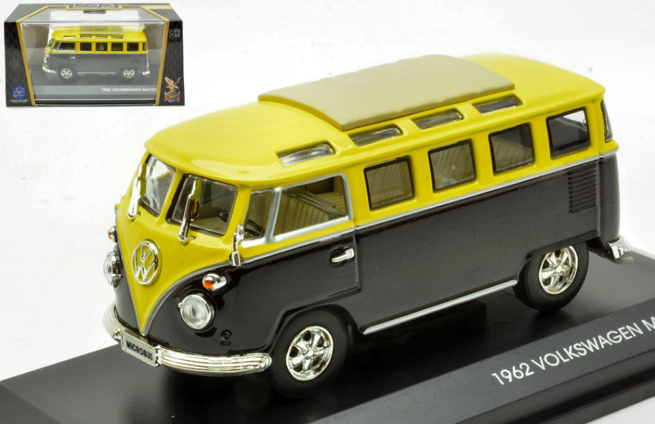 VW MICROBUS T1 1962 YELLOW/BLACK 1:43 - Lucky Die Cast - LDC43209Y