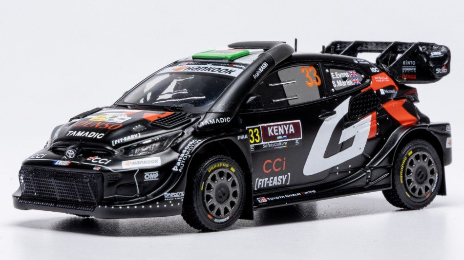 TOYOTA GR YARIS N.33 RALLY1 SAFARI KENYA 2025 EVANS-MARTIN 1:43 - Ixo Model - RAM994