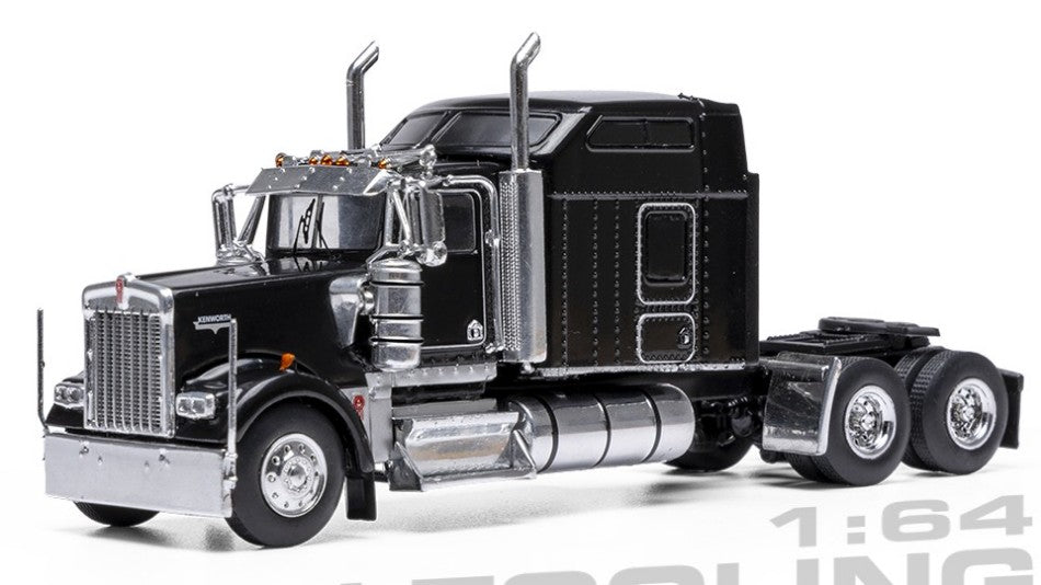 KENWORTH W900 SLEEPER CAB 1990 BLACK 1:64 - Ixo Model - 64TR014B
