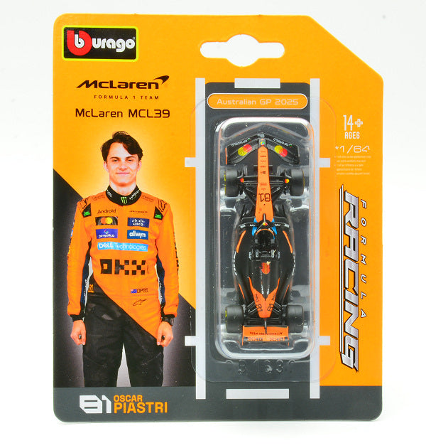 McLaren MCL39 n°81 (2025) 1:64 - Oscar Piastri - Blister - Bburago