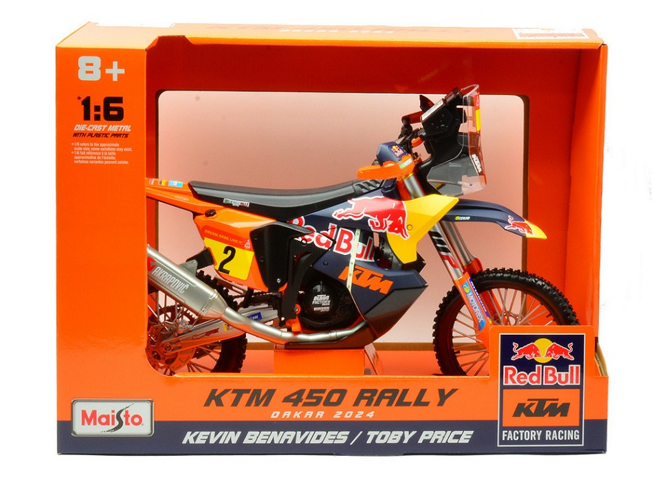 KTM 450 N.2 TOBY PRICE DAKAR RALLY 2024 1:6 - Maisto - MI32246P