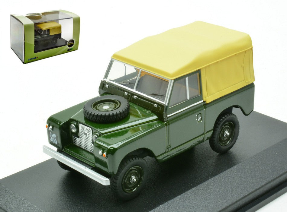 LAND ROVER SERIES II SWB SOFT TOP CANVAS GREEN 1:43 - Oxford - OXF43LR2S008