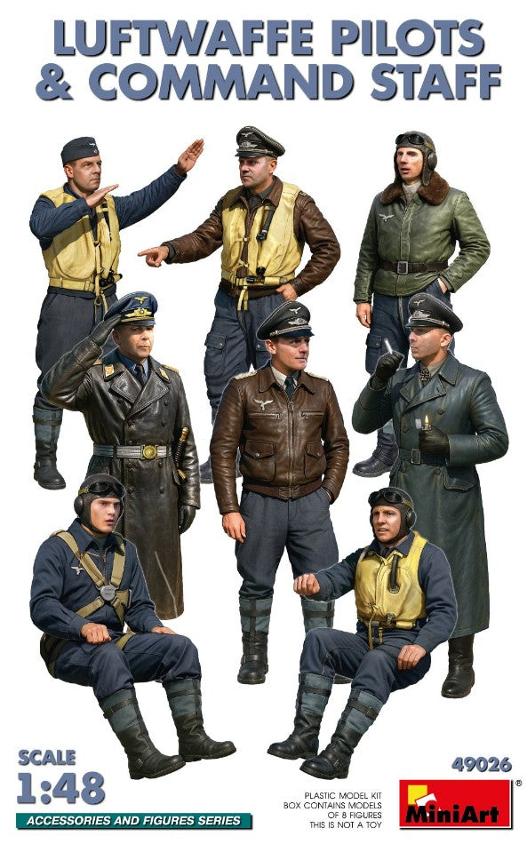 LUFTWAFFE PILOTS AND COMMAND STAFF KIT 1:48 - Miniart - MIN49026