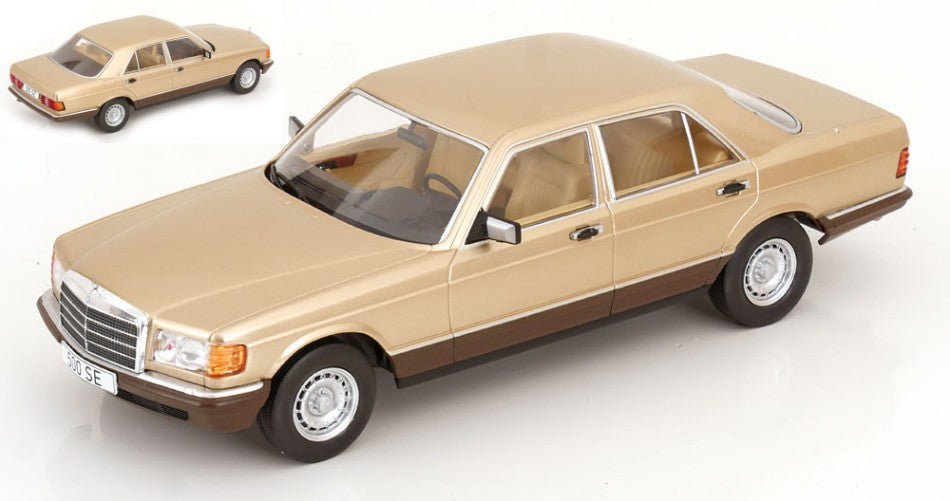 MERCEDES S-CLASS (W126) 1979 BEIGE 1:18 - ModelCarGroup - MCG18548
