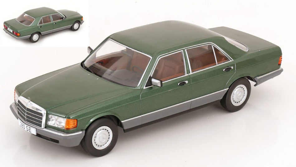 MERCEDES S-CLASS (W126) 1979 DARK GREEN 1:18 - ModelCarGroup - MCG18549