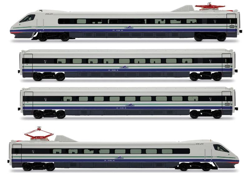 CISALPINO ETR 470 ORIGINAL LIVERY 4-UNIT PACK EP.V 1:87 - Rivarossi - HR2963