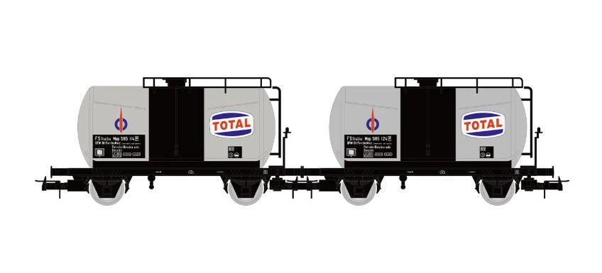 FS 2 UNIT PACK 2-AXLE TANK WAGON TOTAL EP.III 1:87 - Rivarossi - HR6565