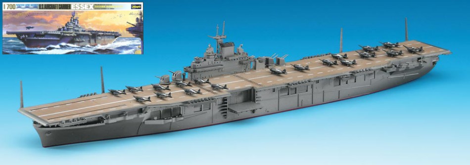 U.S.AIRCRAFT CARRIER USS ESSEX CV-9 WATER LINE SERIES KIT 1:700 - Hasegawa - HA49707