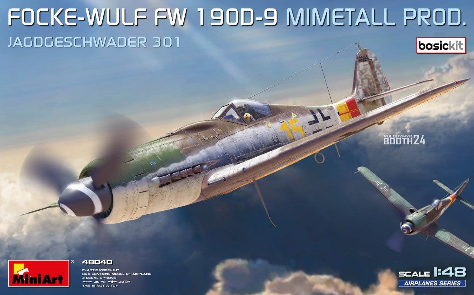 FOCKE-WULF FW 190D-9 MIMETALL PROD.BASIC KIT JAGDGESCHWADER 301 KIT 1:48 - Miniart - MIN48040