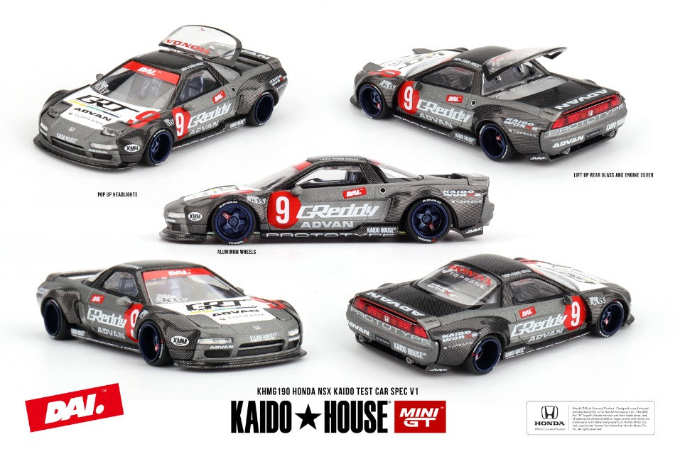 HONDA NSX KAIDO TEST CAR SPEC
V1 1:64 - Mini GT - KHMG190
