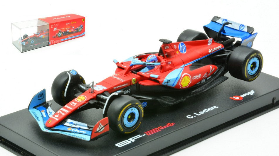 FERRARI SF-24 N.16 3rd MIAMI GP 2024 CHARLES LECLERC SIGNATURE 1:43 - Burago - BU36843LMI
