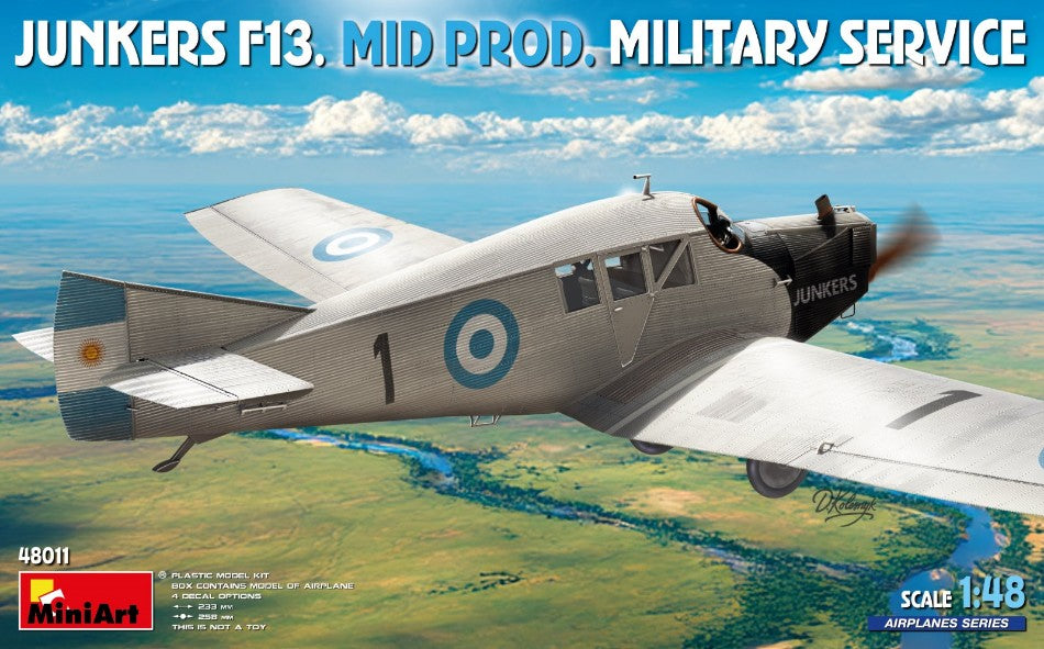 JUNKERS F13 MID PROD.MILITARY SERVICE KIT 1:48 - Miniart - MIN48011