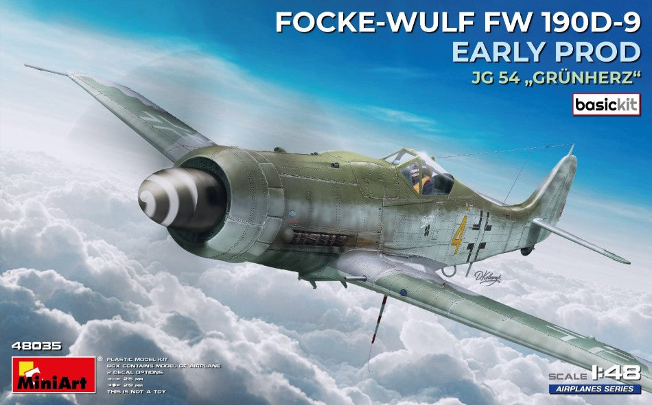 FOCKE-WULF FW 190D-9 EARLY PROD.JG 54 BASIC KIT 1:48 - Miniart - MIN48035