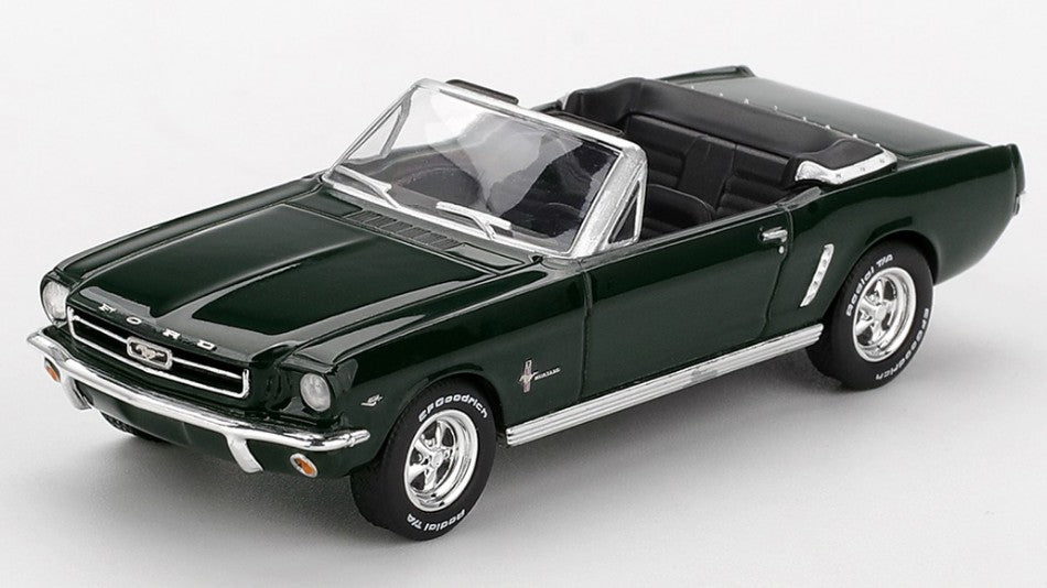 FORD MUSTANG CONVERTIBLE
HIGHLAND GREEN 1964 1:64 - Mini GT - MGT01166