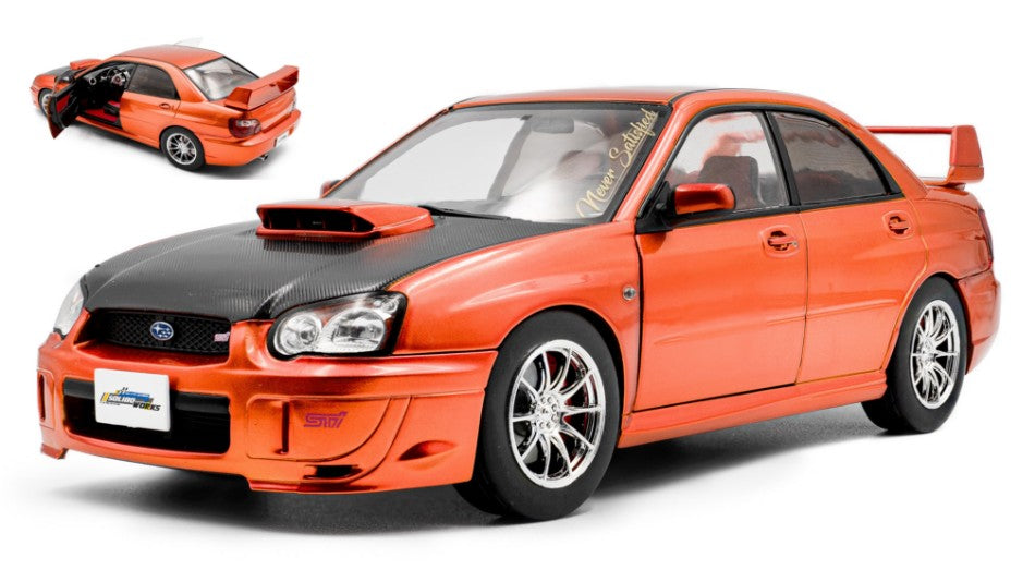 SUBARU IMPREZA WRX STI 2003 MET.ORANGE 1:18 - Solido - SL1812304