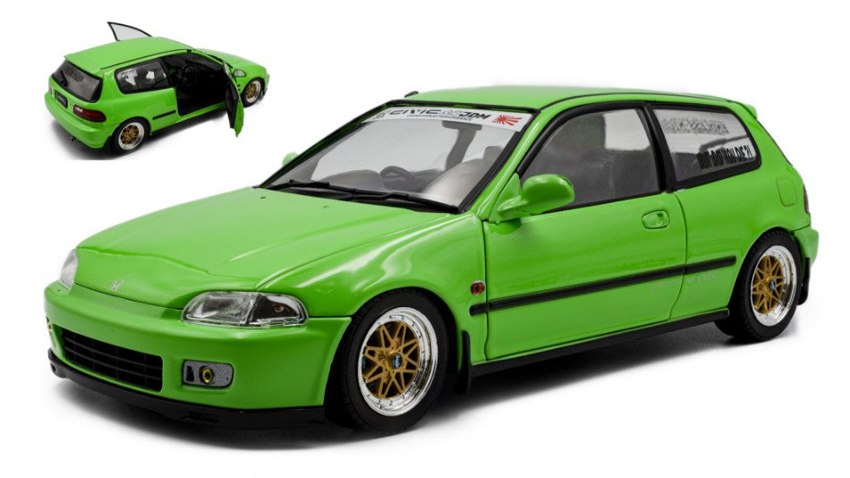 HONDA CIVIC (EG6) SOLIDO WORKS 1991 NEON GREEN 1:18 - Solido - SL1810408