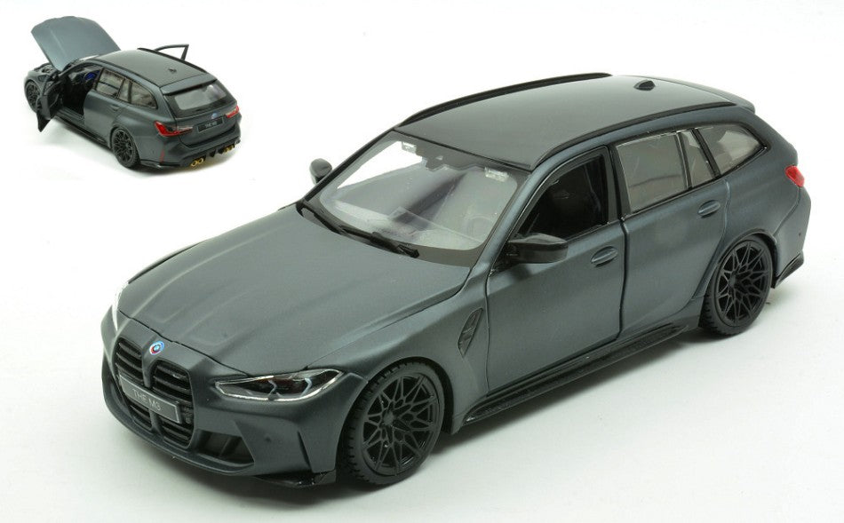BMW M3 TOURING 2023 MATT BLACK 1:24 - Burago - BU21112BK