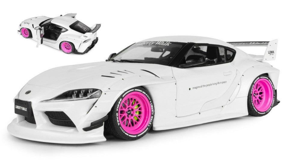 TOYOTA GR SUPRA LIBERTY
WALK BODY KIT WHITE PINK 2025 1:18 - Solido - SL1815502