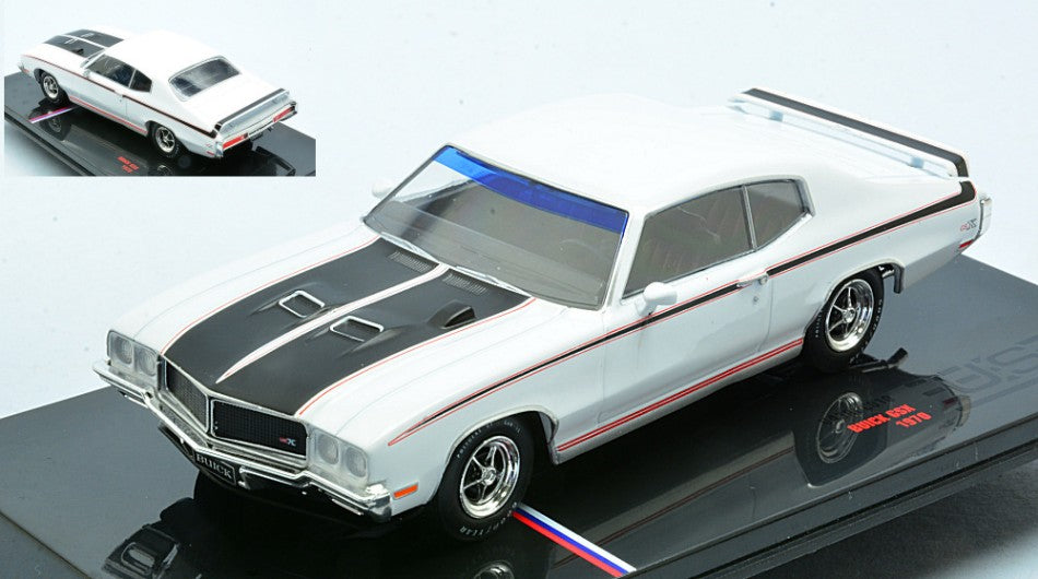 BUICK GSX 1970 WHITE/BLACK 1:43 - Ixo Model - U43RDC010
