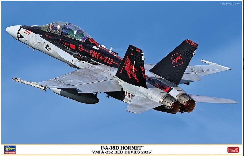 F/A-18D HORNET "VMFA-232 RED DEVILS 2025" KIT 1:48 - Hasegawa - HA07562