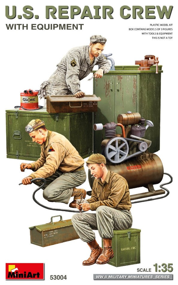 U.S.REPAIR CREW W/EQUIPMENT KIT 1:35 - Miniart - MIN53004