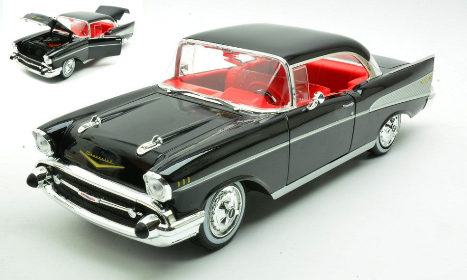 CHEVROLET BEL AIR COUPE' 1957 BLACK 1:18 - Maisto - MI31477R