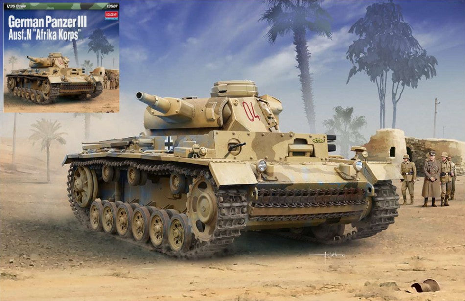 GERMAN PANZER III Ausf.N AFRIKA KORPS KIT 1:35 - Academy - ACD13567
