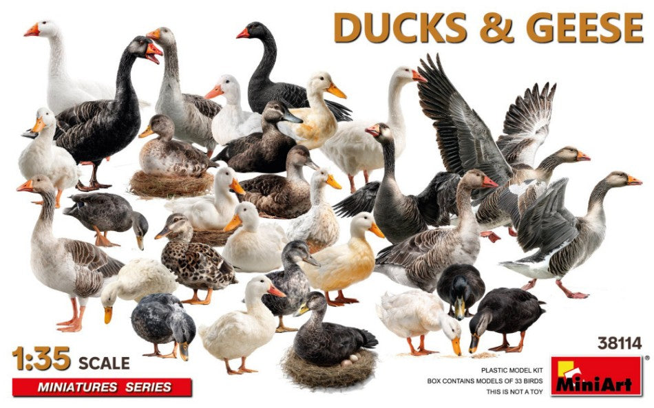 DUCKS & GEESE KIT 1:35 - Miniart - MIN38114