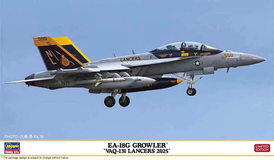 EA-18G GROWLER VAQ-131 LANCERS 2025 KIT 1:72 - Hasegawa - HA02528