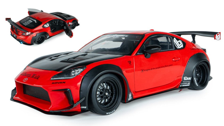 TOYOTA GR86 LIBERTY WALK BODY KIT RED 2024 1:18 - Solido - SL1813605