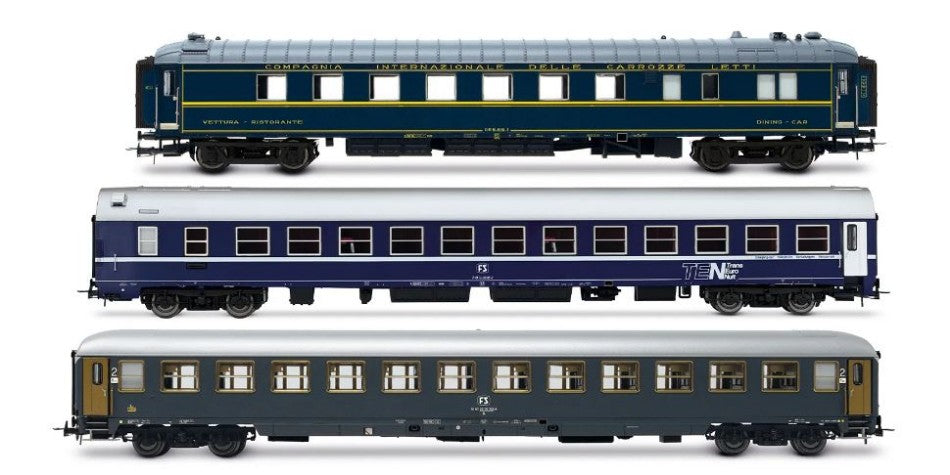 FS 3-unit pack, Exp 234/235 - Wien Pistoiesi + UIC-X 2nd cl.EP.IV-V 1:87 - Rivarossi - HR4410