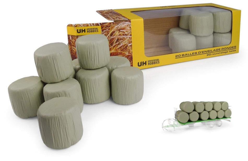 ROTOBALL PACK OF 20 ROUND SILAGE BALES GREEN 1:32 - Universal Hobbies - UH7231
