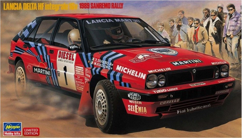 LANCIA DELTA HF 16V N.1 WINNER RALLY SANREMO 1989 KIT 1:24 - Hasegawa - HA20825