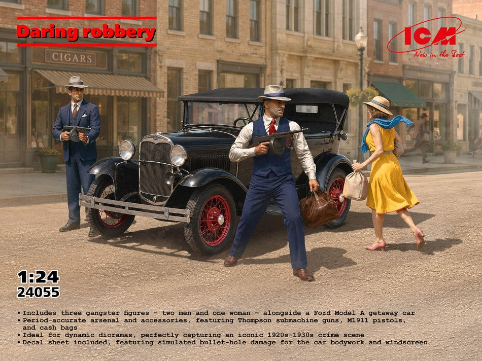 DARING ROBBERY W/3 FIGURES KIT 1:24 - ICM - ICM24055