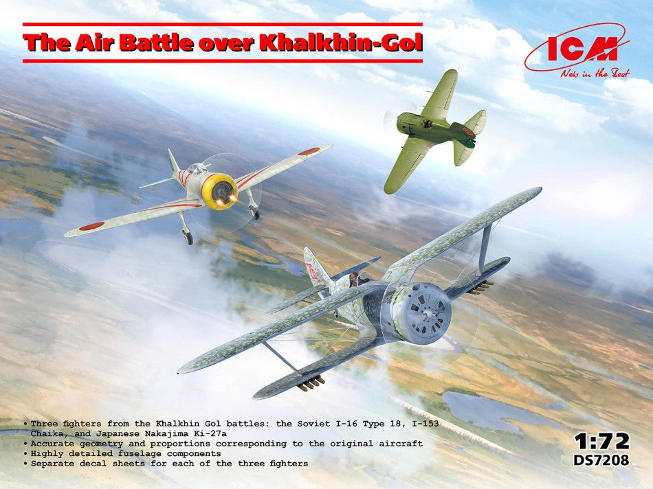 THE AIR BATTLE OVER KHALKHIN-GOL (INCLUDE 3 AEREI) KIT 1:72 - ICM - ICMDS7208