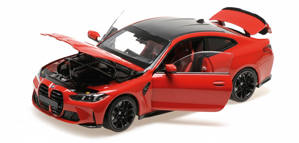 BMW M4 RED METALLIC 2024 - 1/18 - Minichamps