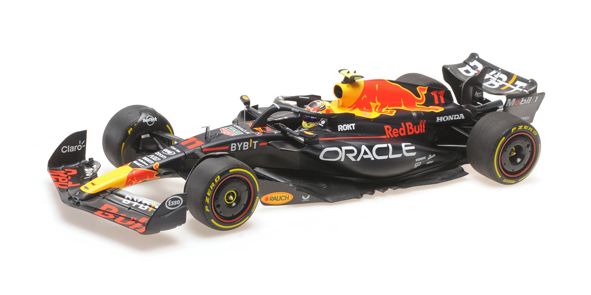 RED BULL RACING RB19 SERGIO PEREZ 2ND PLACE ITALIAN GP 2023 - 1/18 - Minichamps