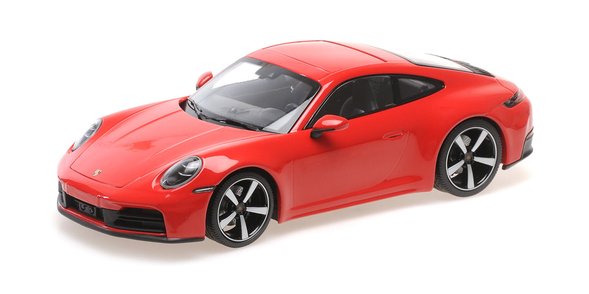 PORSCHE 911 (992.2) CARRERA COUPE RED 2024 - 1/18 - Minichamps