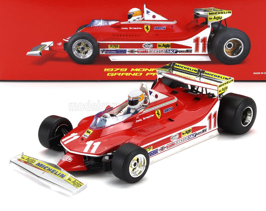 Ferrari - F1 312T4 n°11 (1979) 1:18 - Winner Monaco GP - With Driver - Jody Scheckter - Bburago