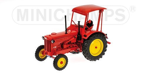 TRATTORE AGRICOLO HANOMAG R35 FARM TRACTOR WITH ROOF 1955 RED - 1/18 - Minichamps