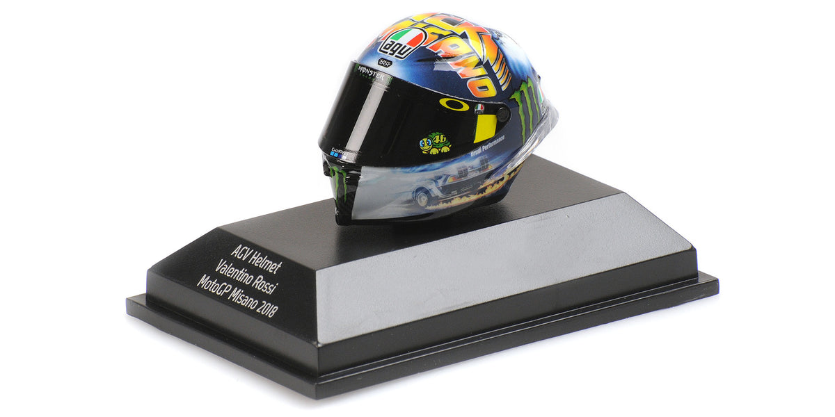 CASCO AGV VALENTINO ROSSI MOTOGP MISANO 2018 - 1/8 - Minichamps