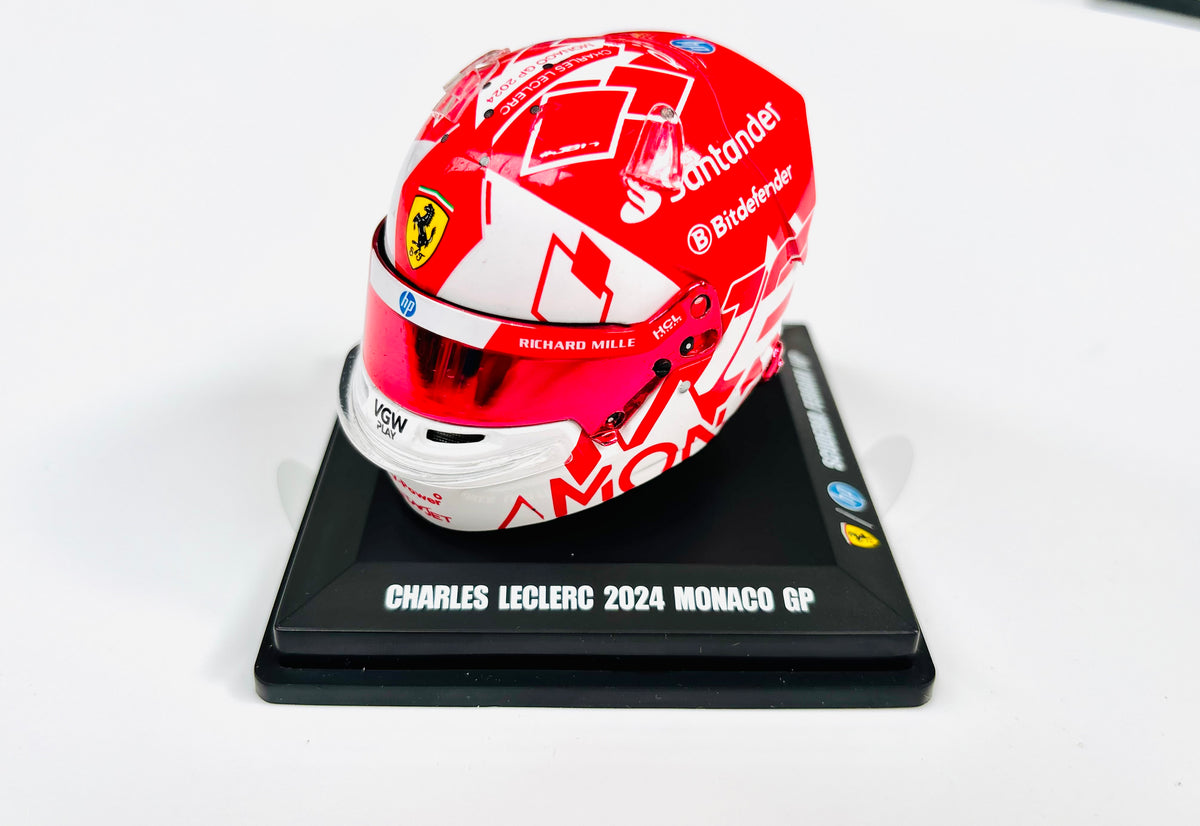 Mini Casque Charles Leclerc Monaco GP 2024 - Bell 1:2 - Édition Limitée 167/400
