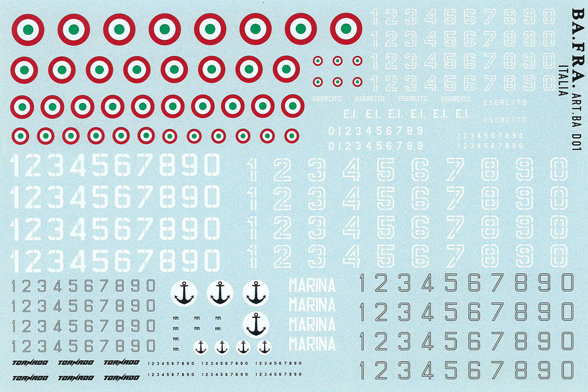 DECALS AEREI ITALIANI 1/72 & 1/48 - - - Bafra