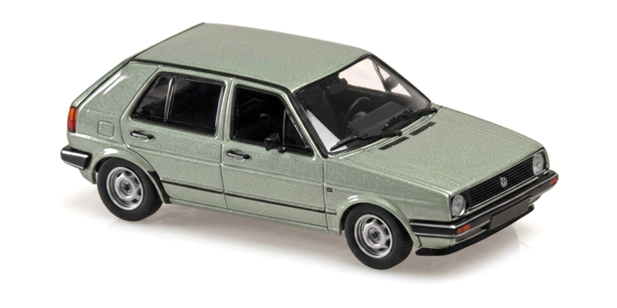 VOLKSWAGEN GOLF II 4-DOOR SILVER GREEN METALLIC - 1/43 - Minichamps