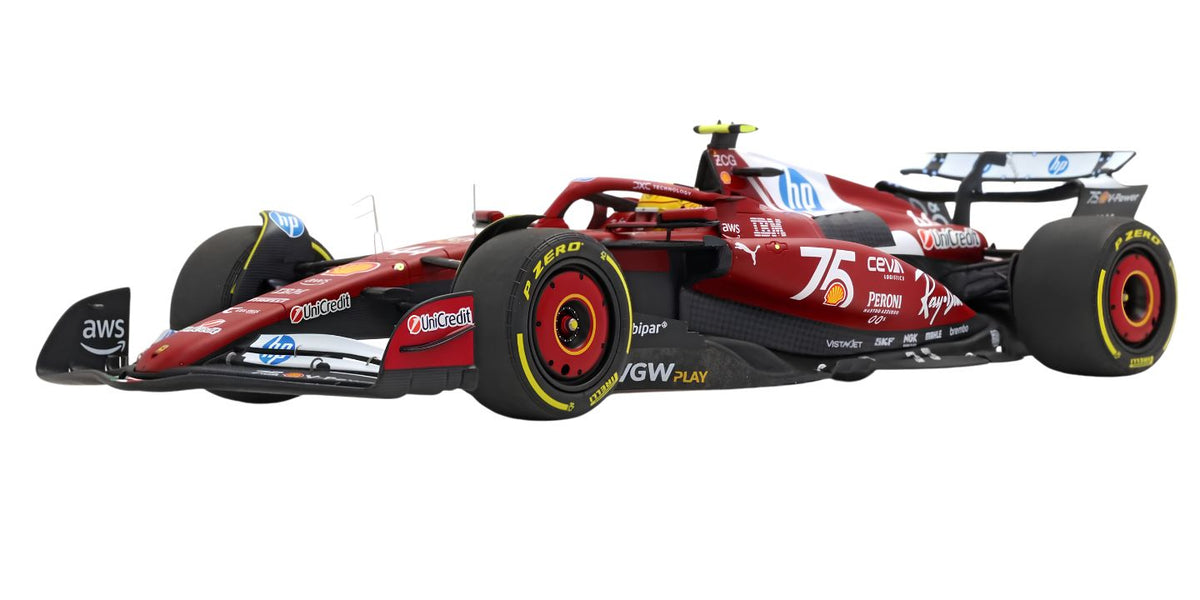 FERRARI SF-25 LEWIS HAMILTON MONACO GP 2025 WITH DRIVER FIGURINE - 1/18 - BBR MODELS
