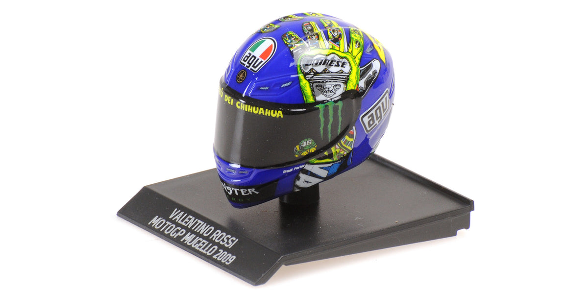 CASCO VALENTINO ROSSI MOTOGP MUGELLO 2009 - 1/10 - Minichamps