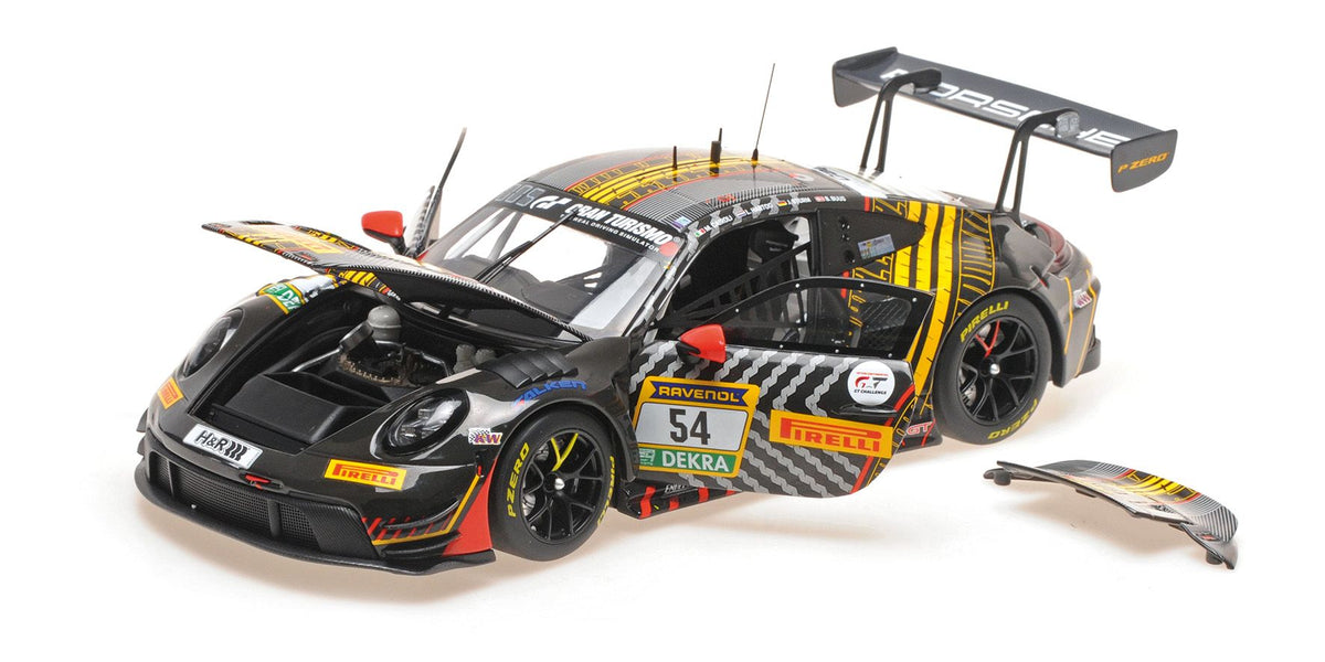 PORSCHE 911 GT3R DINAMIC GT-TEAM BUUS HARTOG STURM CAIROLI 3RD PLACE 24H NURBURGRING 2025 - 1/18 - Minichamps