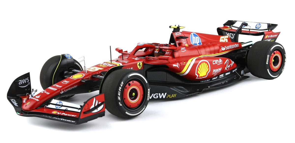 FERRARI SF-24 CARLOS SAINZ 3RD PLACE GP MONACO 2024 - 1/18 - BBR MODELS