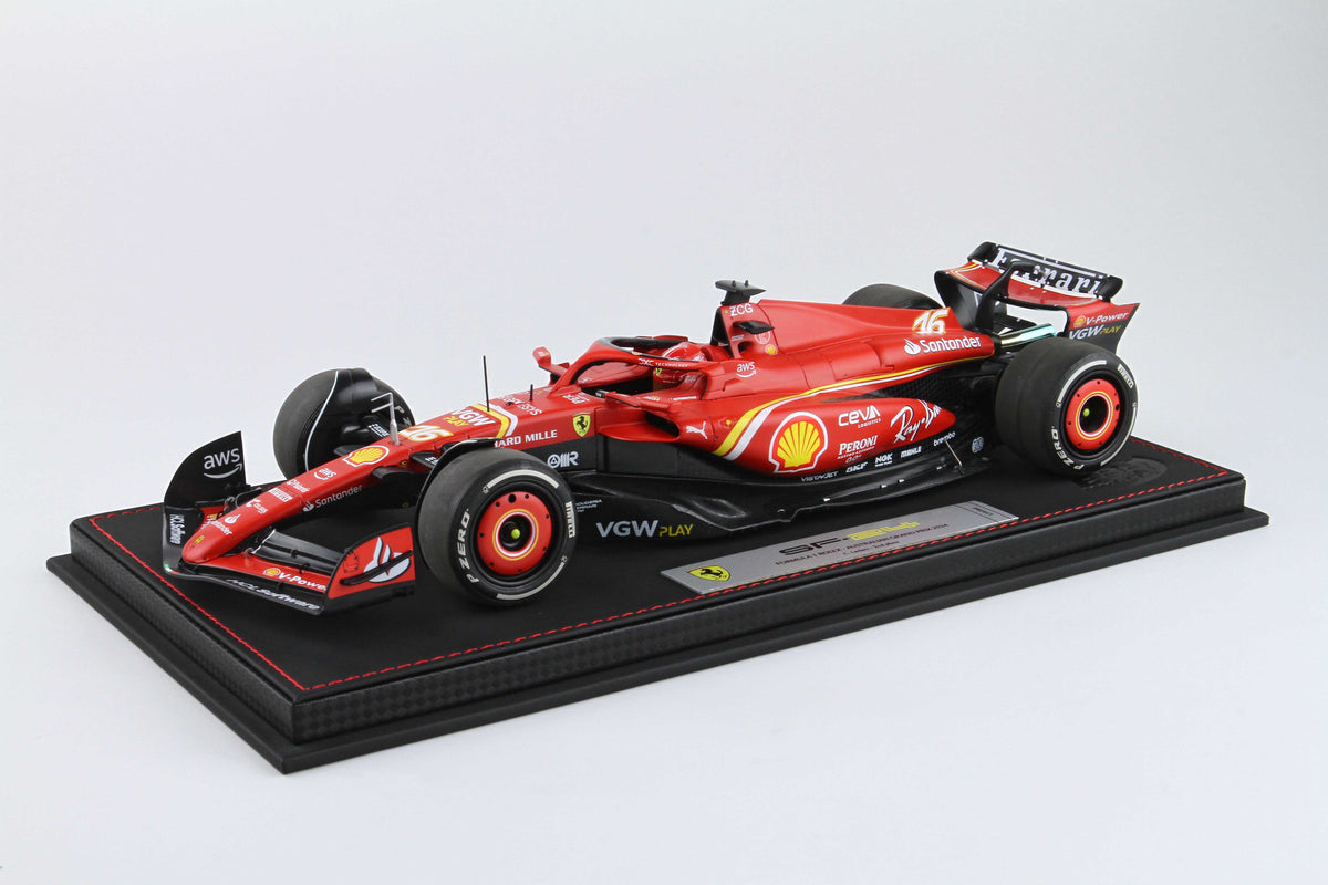 FERRARI SF24 AUSTRALIAN GP 2024 DIECAST - LUXURY PACKAGING C. LECLERC SECONDO POSTO 1:18 - BBR Models - BBR241816DIE